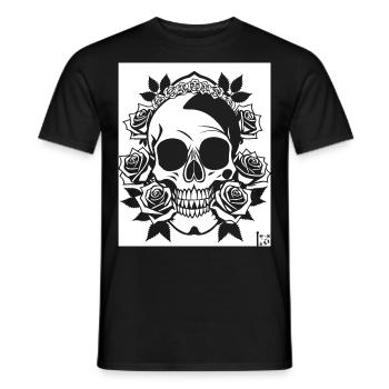 Horror Schädel Schädel Kunst Schädel Gothic Heavy Metal - Männer T-Shirt - Schwarz - Vorne - AI Model Male 178 light (178cm)
