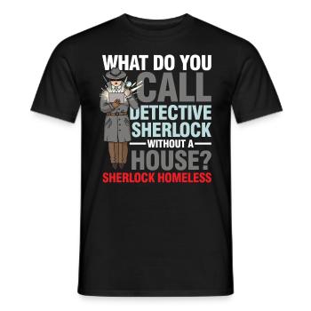Detective Without A House - Männer T-Shirt - Schwarz - Vorne - AI Model Male 178 light (178cm)