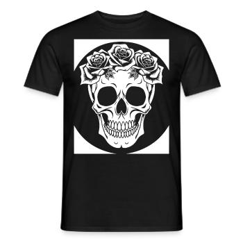 Horror Schädel Schädel Kunst Schädel Gothic Heavy Metal - Männer T-Shirt - Schwarz - Vorne - AI Model Male 178 light (178cm)