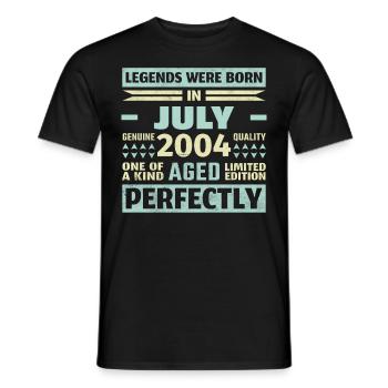 19ème anniversaire Juillet Millésime 2005 Millésime - T-shirt homme - noir - Devant - AI Model Male 178 light (178cm)