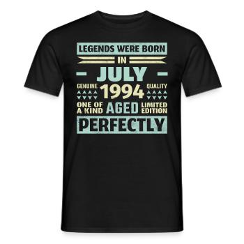 29th Birthday July Vintage 2005 Vintage - Men's T-Shirt - black - Front - AI Model Male 178 light (178cm)