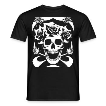 Horreur Crâne Crâne Art Crâne Gothique Heavy Metal - T-shirt homme - noir - Devant - AI Model Male 178 light (178cm)