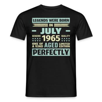 58ème anniversaire Juillet Millésime 2005 Millésime - T-shirt homme - noir - Devant - AI Model Male 178 light (178cm)