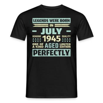 78th Birthday July Vintage 2005 Vintage - Men's T-Shirt - black - Front - AI Model Male 178 light (178cm)