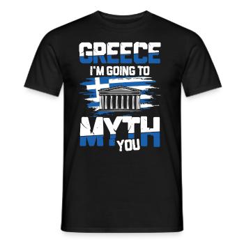 Greece I'm Going To Myth You - Männer T-Shirt - Schwarz - Vorne - AI Model Male 178 light (178cm)