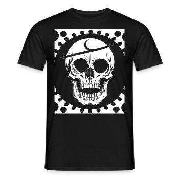 Horreur Crâne Crâne Art Crâne Gothique Heavy Metal - T-shirt homme - noir - Devant - AI Model Male 178 light (178cm)