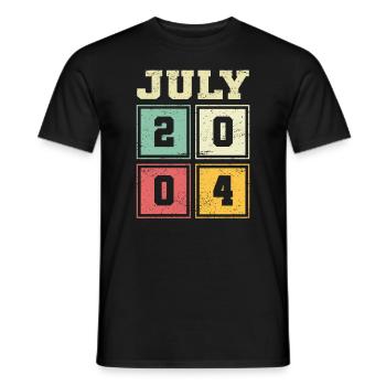 19th Birthday July Vintage 2005 Vintage - Men's T-Shirt - black - Front - AI Model Male 178 light (178cm)