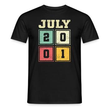 22nd Birthday July Vintage 2005 Vintage - Men's T-Shirt - black - Front - AI Model Male 178 light (178cm)