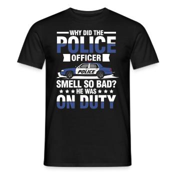 Lustiger Polizei Spruch für einen Polizist - Männer T-Shirt - Schwarz - Vorne - AI Model Male 178 light (178cm)