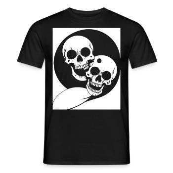Horror Skull Skull Art Skull Gothic Heavy Metal - Men's T-Shirt - black - Front - AI Model Male 178 light (178cm)