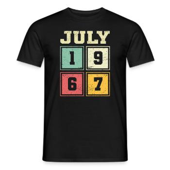 56. Geburtstag Juli Jahrgang 2005 Vintage - Männer T-Shirt - Schwarz - Vorne - AI Model Male 178 light (178cm)
