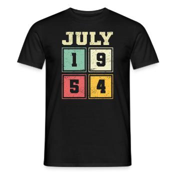 69th Birthday July Vintage 2005 Vintage - Men's T-Shirt - black - Front - AI Model Male 178 light (178cm)