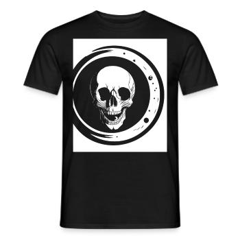 Horror Skull Skull Art Skull Gothic Heavy Metal - Men's T-Shirt - black - Front - AI Model Male 178 light (178cm)