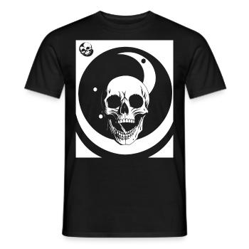 Horror Skull Skull Art Skull Gothic Heavy Metal - Men's T-Shirt - black - Front - AI Model Male 178 light (178cm)
