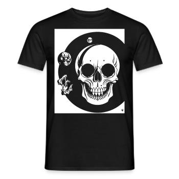 Horreur Crâne Crâne Art Crâne Gothique Heavy Metal - T-shirt homme - noir - Devant - AI Model Male 178 light (178cm)