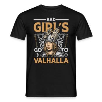 Bad Girls's Go To Valhalla - Männer T-Shirt - Schwarz - Vorne - AI Model Male 178 light (178cm)