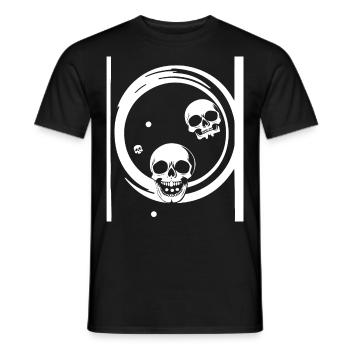 Horreur Crâne Crâne Art Crâne Gothique Heavy Metal - T-shirt homme - noir - Devant - AI Model Male 178 light (178cm)