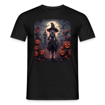 Bad Pumpkin Böser Kürbis Halloween - Männer T-Shirt - Schwarz - Vorne - AI Model Male 178 light (178cm)