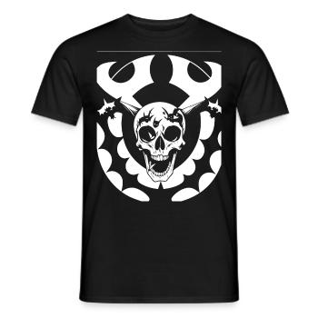 Horror Skull Skull Art Skull Gothic Heavy Metal - Men's T-Shirt - black - Front - AI Model Male 178 light (178cm)