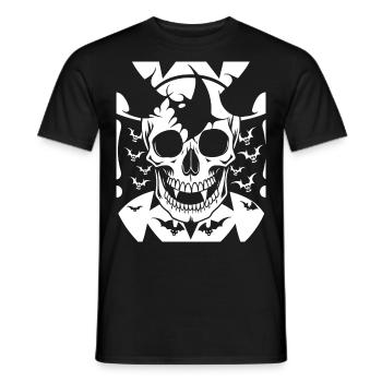 Horreur Crâne Crâne Art Crâne Gothique Heavy Metal - T-shirt homme - noir - Devant - AI Model Male 178 light (178cm)