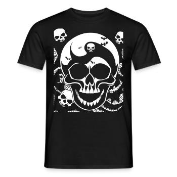 Horror Skull Skull Art Skull Gothic Heavy Metal - Men's T-Shirt - black - Front - AI Model Male 178 light (178cm)