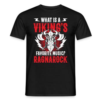 Viking's Favorite Music Ragnarock - Männer T-Shirt - Schwarz - Vorne - AI Model Male 178 light (178cm)