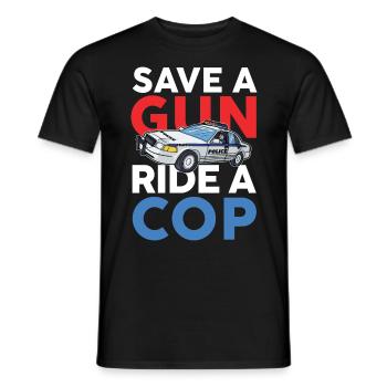 Lustiger Polizei Spruch für einen Polizist - Männer T-Shirt - Schwarz - Vorne - AI Model Male 178 light (178cm)