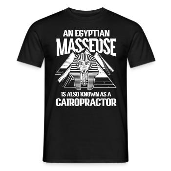 An Egyptian Masseuse Known as a Cairopractor - Männer T-Shirt - Schwarz - Vorne - AI Model Male 178 light (178cm)
