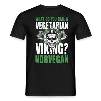 Vegetarian Viking Norvegan - Männer T-Shirt - Schwarz - Vorne - AI Model Male 178 light (178cm)