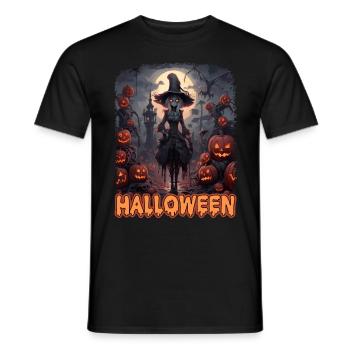 Bad Pumpkin Böser Kürbis Halloween - Männer T-Shirt - Schwarz - Vorne - AI Model Male 178 light (178cm)