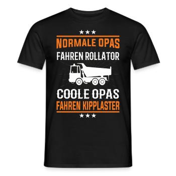 Coole Opas fahren Kipplaster Design - Männer T-Shirt - Schwarz - Vorne - AI Model Male 178 light (178cm)
