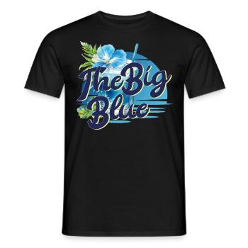 Cocktail Big Blue Sunset Sonnenuntergang - Men's T-Shirt - black - Front - AI Model Male 178 light (178cm)