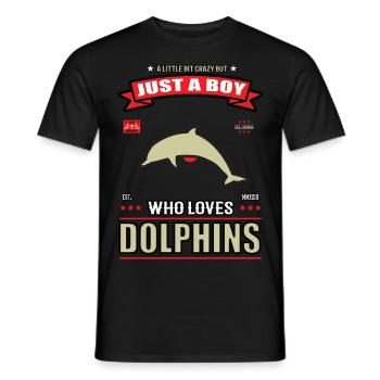 Just a Boy who loves Delphine Outfit - Men's T-Shirt - black - Front - AI Model Male 178 light (178cm)