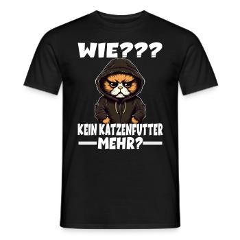 Wie Kein Katzenfutter Mehr Katze - Männer T-Shirt - Schwarz - Vorne - AI Model Male 178 light (178cm)