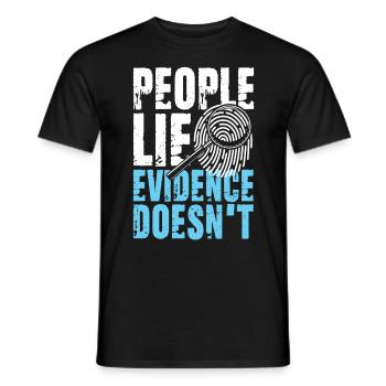 Lustiger Detekiv Spruch Lupe Spuren - Männer T-Shirt - Schwarz - Vorne - AI Model Male 178 light (178cm)