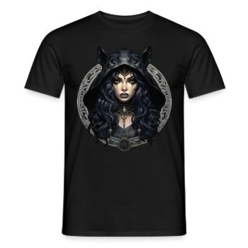 Gothik Okkult Satan Gotik Schwarze Szene Wicca - Männer T-Shirt - Schwarz - Vorne - AI Model Male 178 light (178cm)