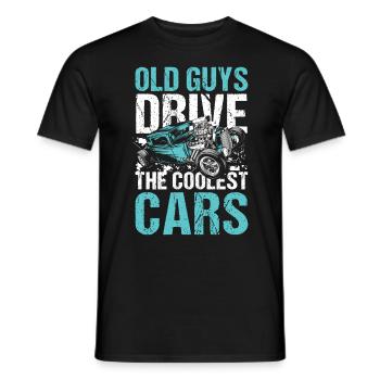 Old Guys Drive The Coolest Cars - Männer T-Shirt - Schwarz - Vorne - AI Model Male 178 light (178cm)