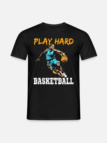 Play Hard Basketball - Männer T-Shirt - Schwarz