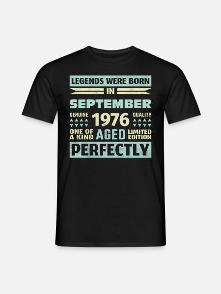 47. Geburtstag August Jahrgang 1976 Vintage - Männer T-Shirt - Schwarz