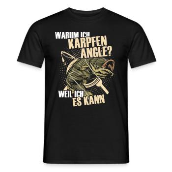 Angeln Tshirt Mann Fischer Rute Fischfang Fishing - Männer T-Shirt - Schwarz - Vorne - AI Model Male 178 light (178cm)