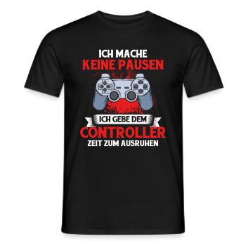 Zocker Geschenk Junge Gamer Controller Zocken - Männer T-Shirt - Schwarz - Vorne - AI Model Male 178 light (178cm)