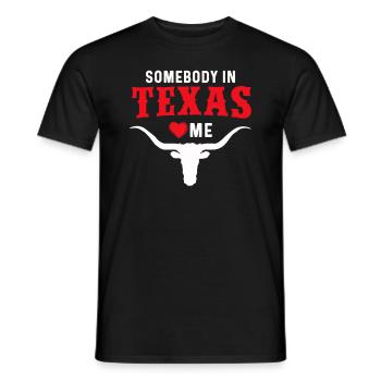 Texas - T-shirt homme - noir - Devant - AI Model Male 178 light (178cm)