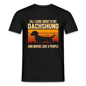 Teckel Cadeau Dixie Viennese Doxie Teckel - T-shirt homme - noir - Devant - AI Model Male 178 light (178cm)