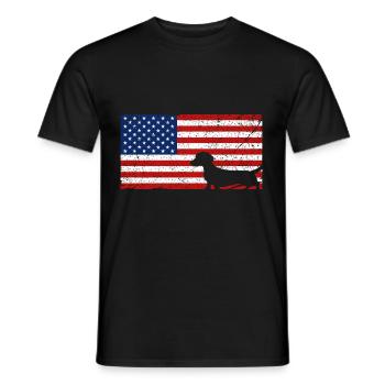 Teckel Cadeau Dixie Viennese Doxie Teckel - T-shirt homme - noir - Devant - AI Model Male 178 light (178cm)