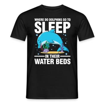 Dolphins Got To Sleep In Their Water Beds - Männer T-Shirt - Schwarz - Vorne - AI Model Male 178 light (178cm)