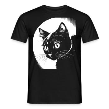 Drôle de chat Silhouette Cheeky Fun Cats - T-shirt homme - noir - Devant - AI Model Male 178 light (178cm)