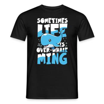 Sometimes Life Is Over-Whale Ming - Männer T-Shirt - Schwarz - Vorne - AI Model Male 178 light (178cm)