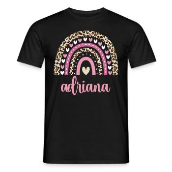 Adriana Regenbogen Name Geburtstag Adriana - Männer T-Shirt - Schwarz - Vorne - AI Model Male 178 light (178cm)