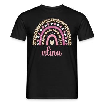 Alina Regenbogen Name Geburtstag Alina - Männer T-Shirt - Schwarz - Vorne - AI Model Male 178 light (178cm)