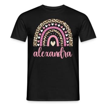 Alexandra Regenbogen Name Geburtstag Alexandra - Männer T-Shirt - Schwarz - Vorne - AI Model Male 178 light (178cm)